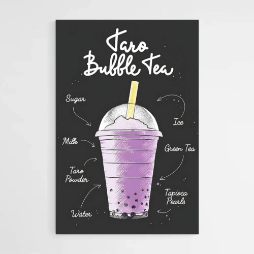 Affiche Taro Bubble Tea