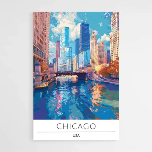 Affiche Voyage Chicago