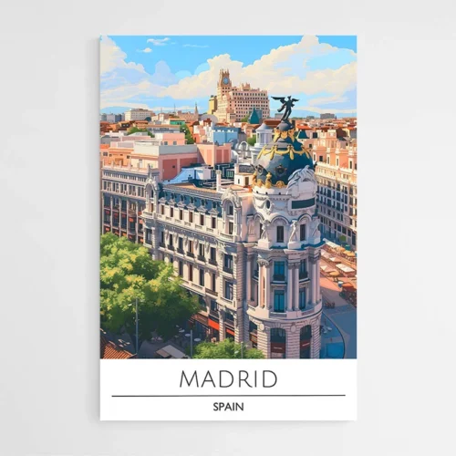 Affiche Voyage Madrid