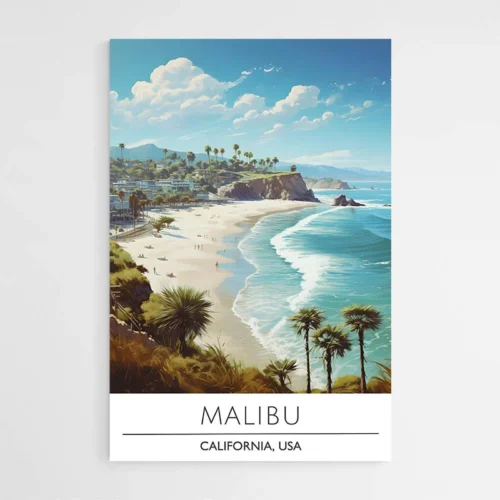 Affiche Voyage Malibu