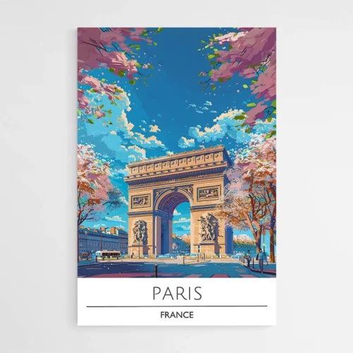 Affiche Voyage Paris Arc De Triomphe