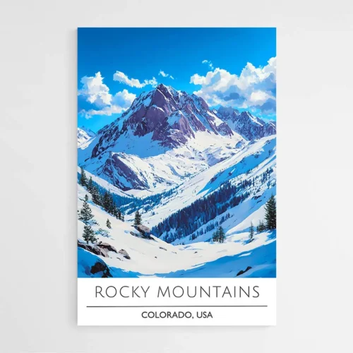 Affiche Voyage Rocheuses