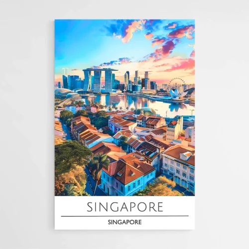 Affiche Voyage Singapore