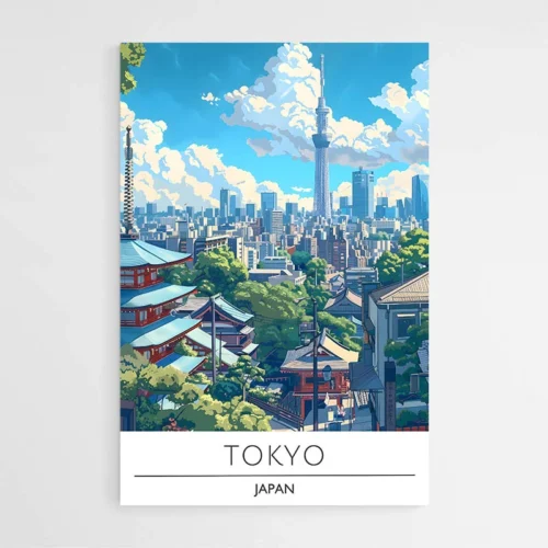 Affiche Voyage Tokyo Japon