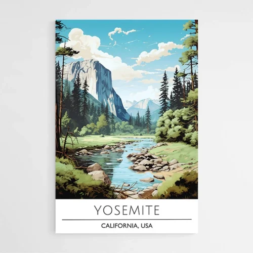 Affiche Voyage Yosemite
