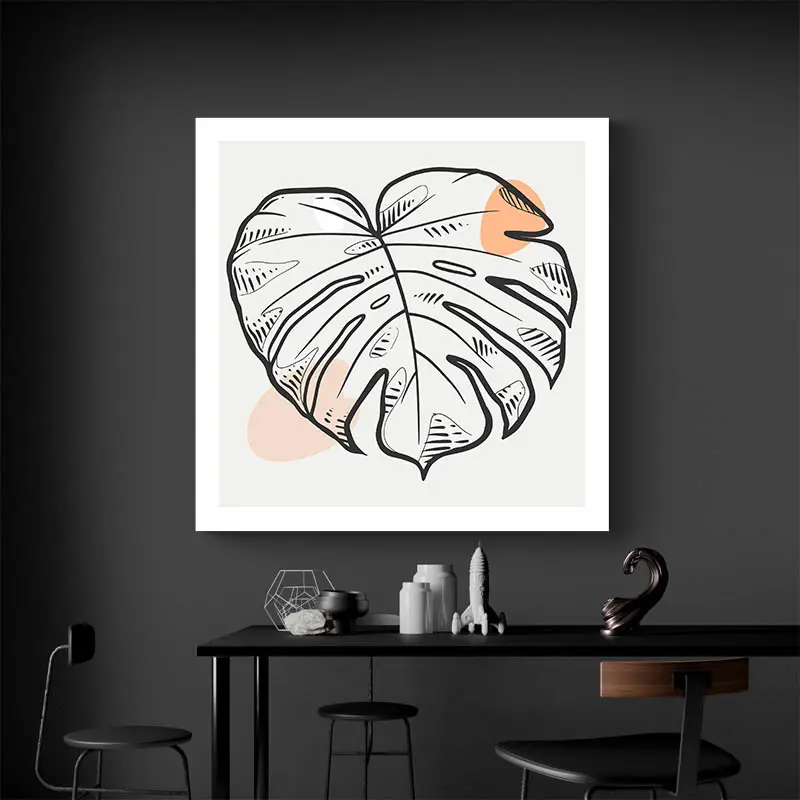 Dessin Feuille Minimaliste