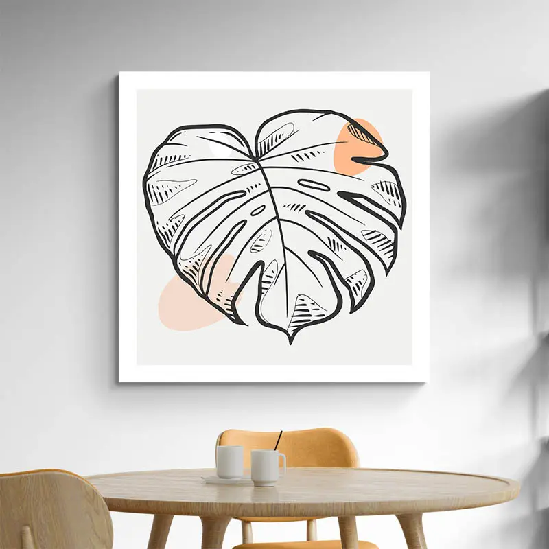 Dessin Feuille Minimaliste