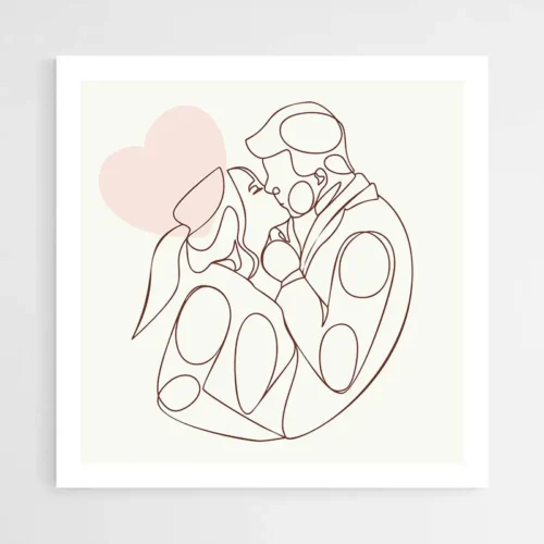 Dessin Minimaliste Baiser