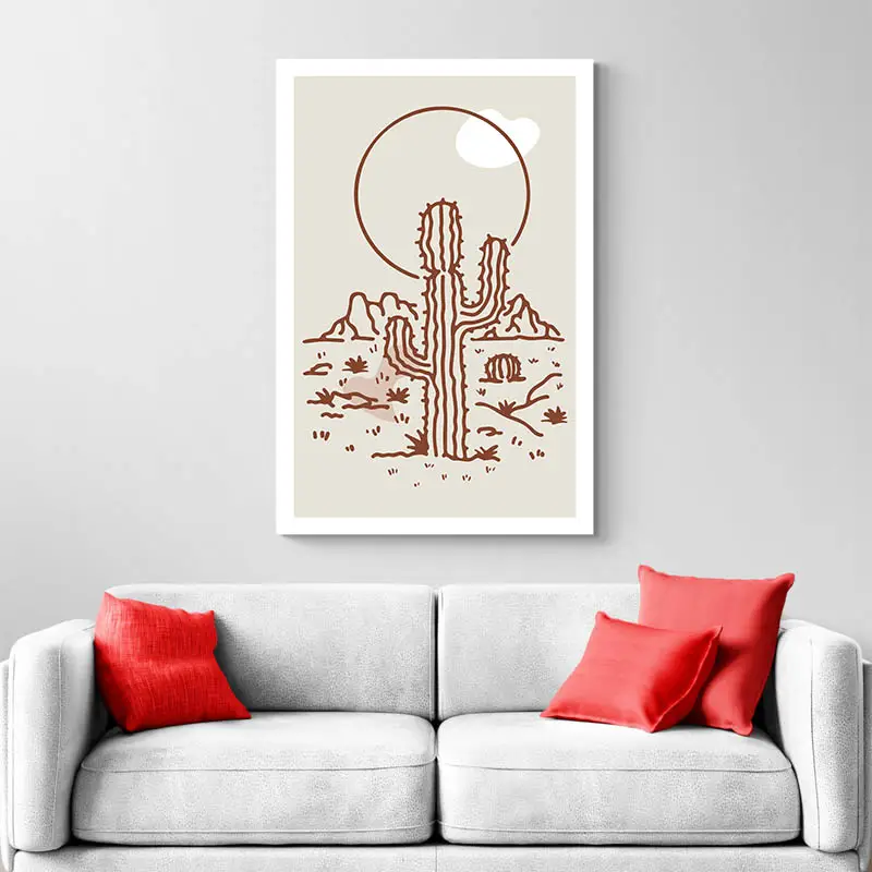 Dessin Minimaliste Cactus