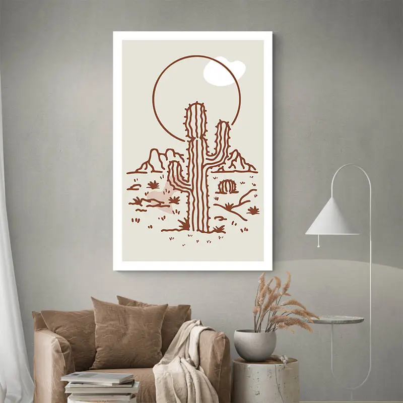 Dessin Minimaliste Cactus