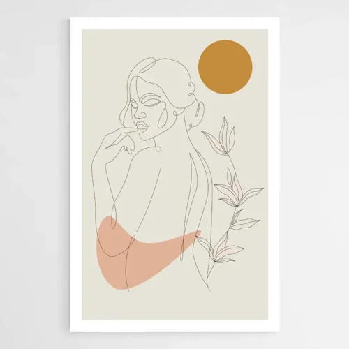 Dessin Sensuelle Femme Minimaliste