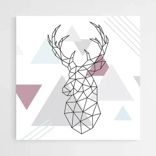 Dessin Tête de Cerf Géométrique