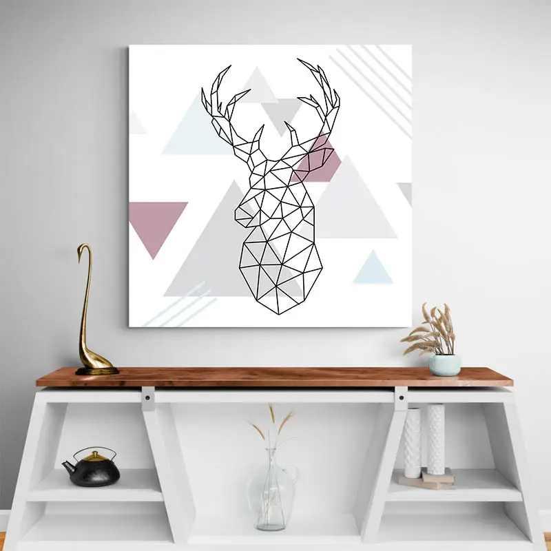 Dessin Tête de Cerf Géométrique