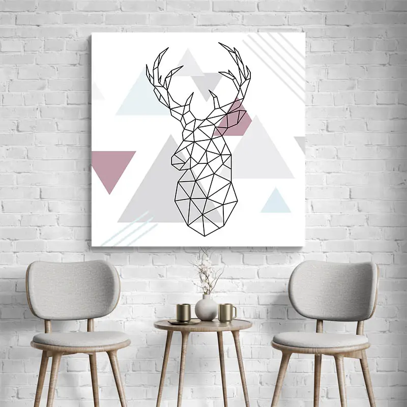 Dessin Tête de Cerf Géométrique