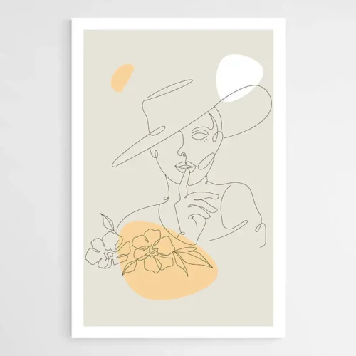 Dessin Visage Femme Chapeau