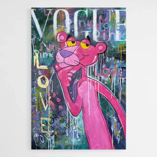 Panthère rose street art