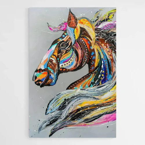 Peinture Cheval Multicolore