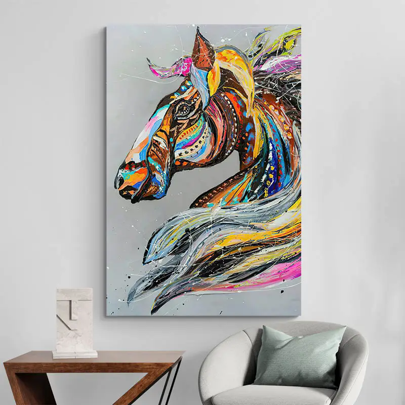 Peinture Cheval Multicolore