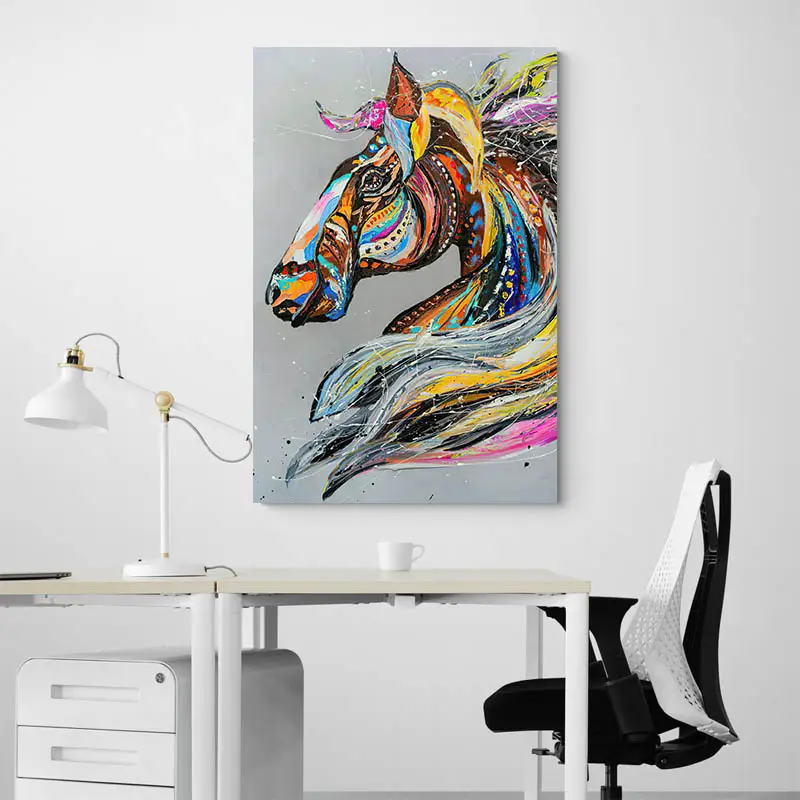 Peinture Cheval Multicolore