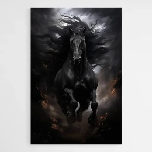 Peinture Cheval Noir