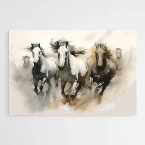 Peinture Chevaux Au Galop
