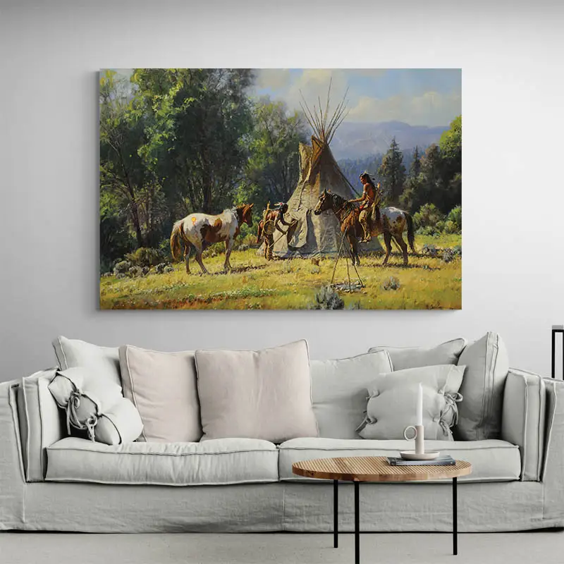 Peinture Chevaux Indiens