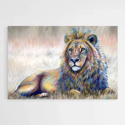 Peinture Lion Couché