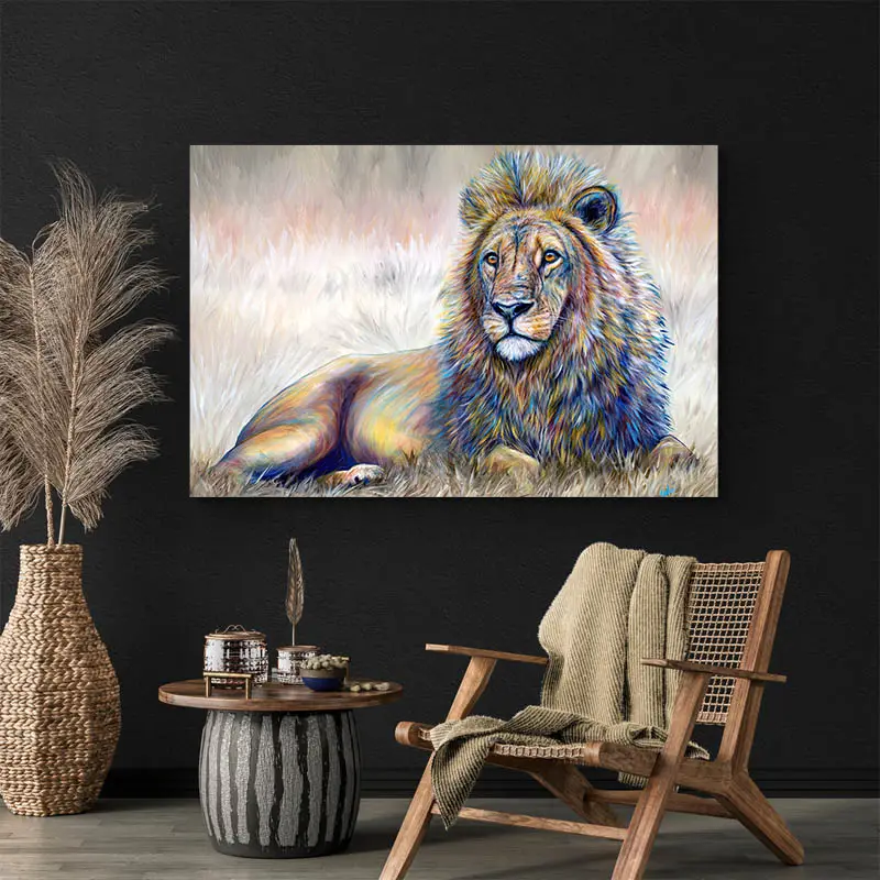 Peinture Lion Couché