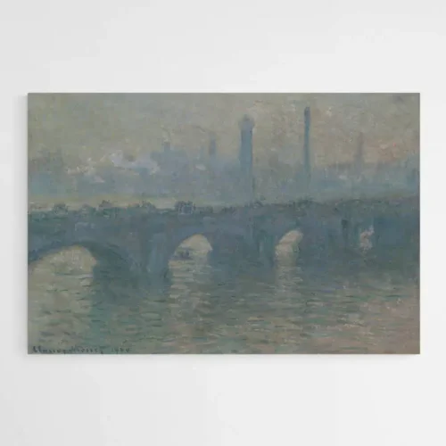 Pont de Waterloo, temps gris - Monet