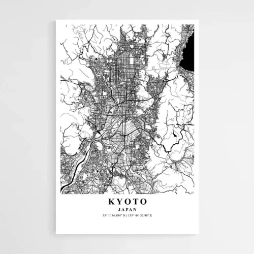 Poster Carte Kyoto Japan