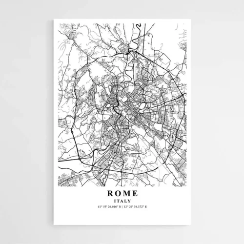 Poster Carte Rome Italy