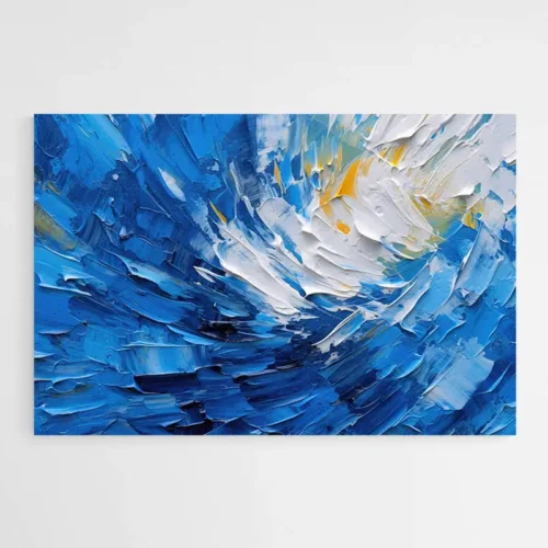 Tableau Abstrait Bleu