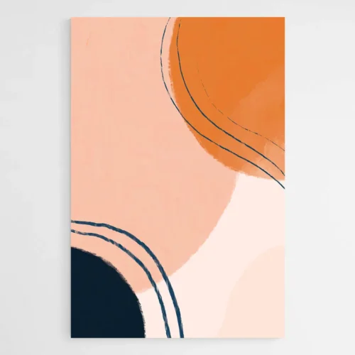 Tableau abstrait couleur pastel