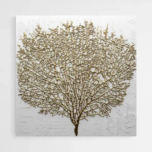 Tableau abstrait doré