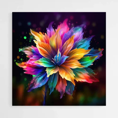 Tableau Abstrait Fleur