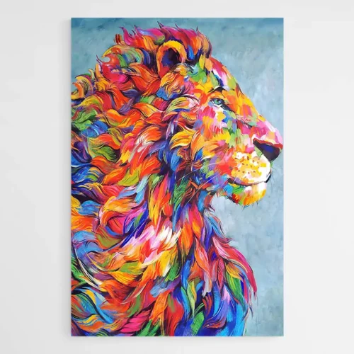 Tableau Abstrait  Lion