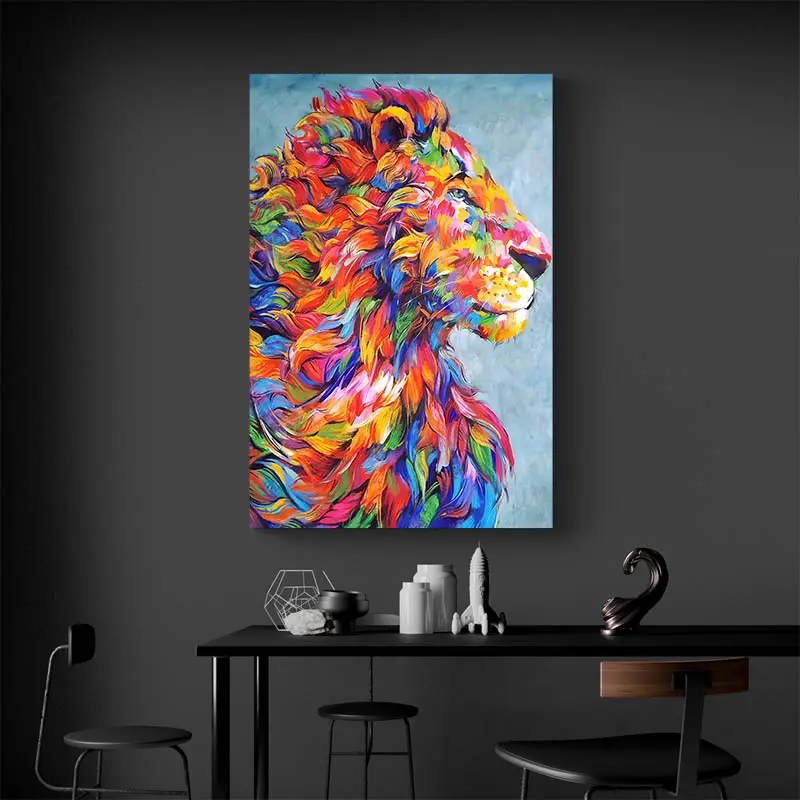 Tableau Abstrait  Lion