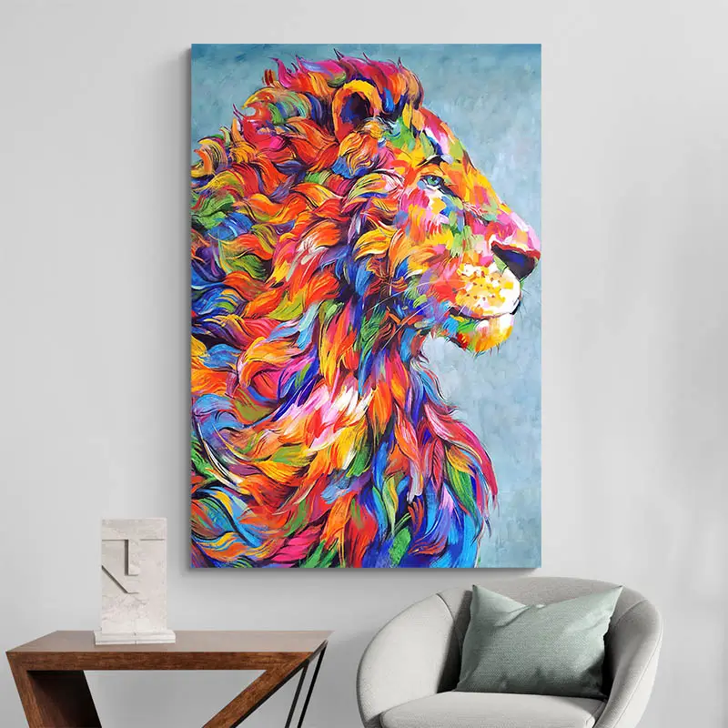 Tableau Abstrait  Lion