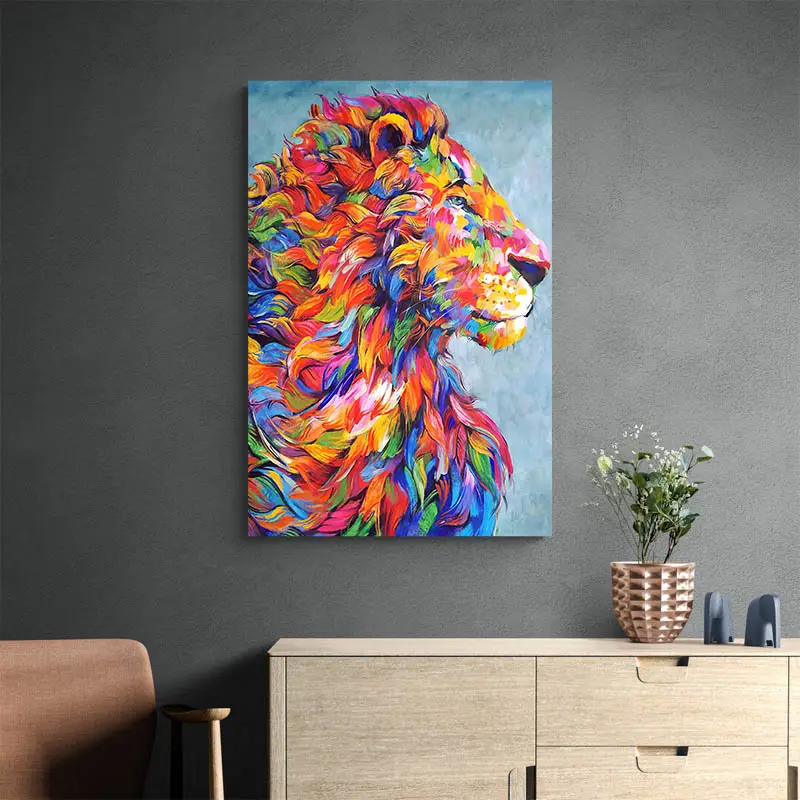 Tableau Abstrait  Lion