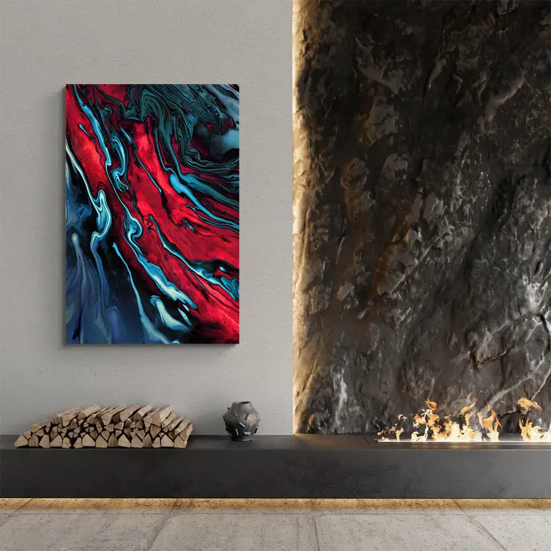 Tableau Abstrait Moderne avec Chat