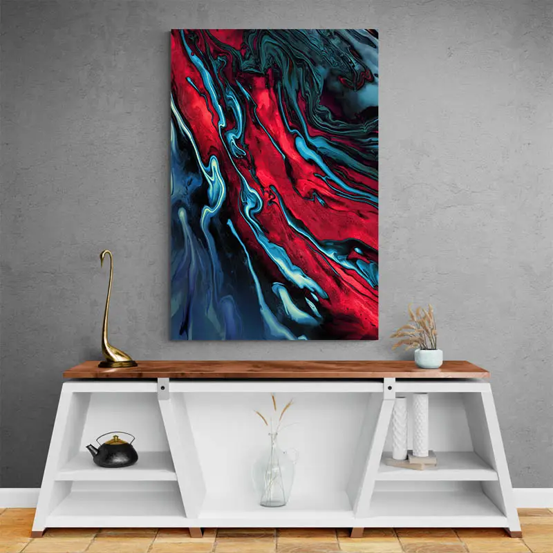 Tableau Abstrait Moderne avec Chat