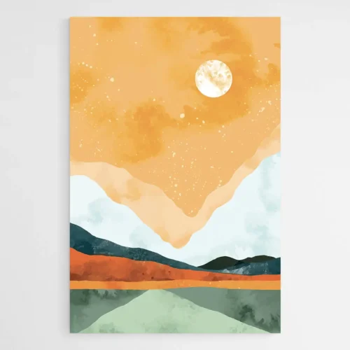 Tableau abstrait paysage peinture