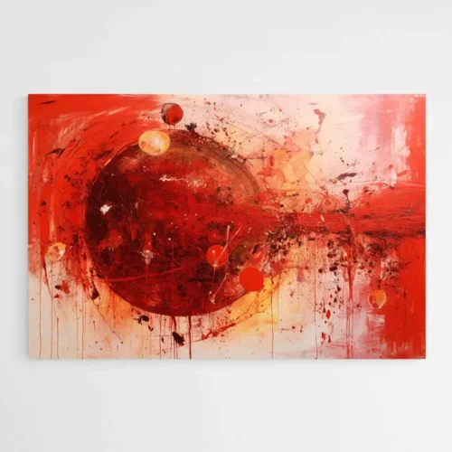 Tableau Abstrait Rouge et Bleu