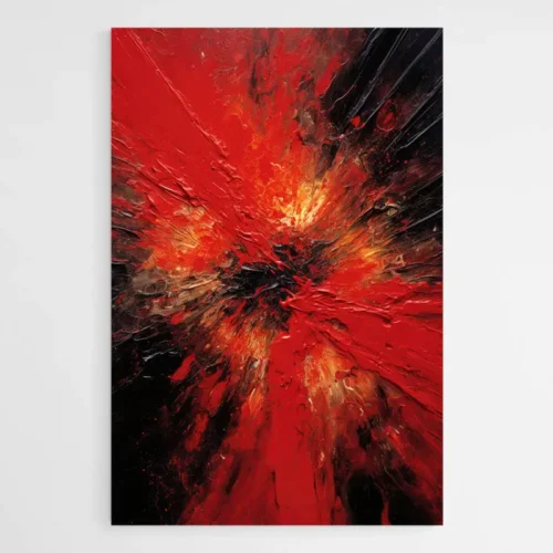 Tableau Abstrait Rouge