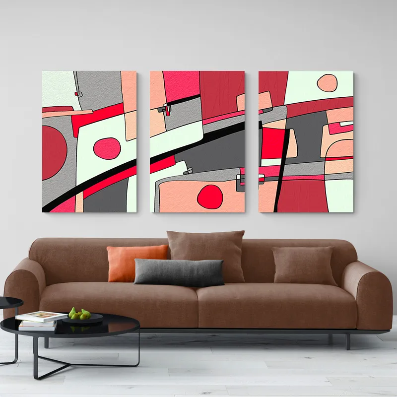Tableau abstrait triptyque