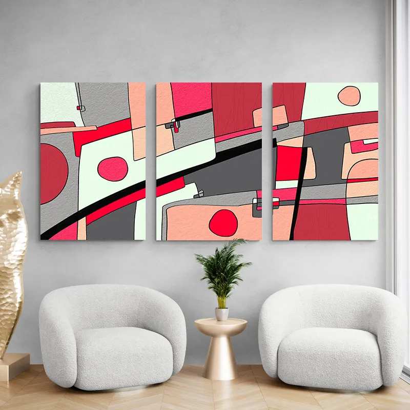 Tableau abstrait triptyque