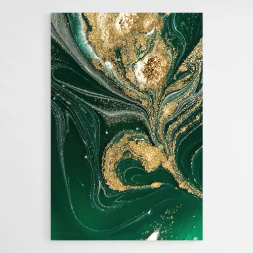 Tableau Abstrait Vert