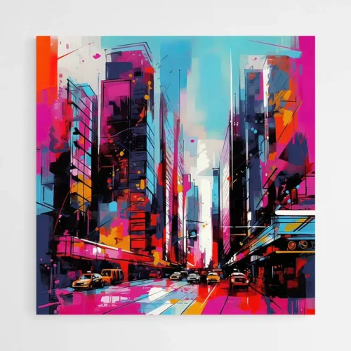 Tableau Abstrait Ville