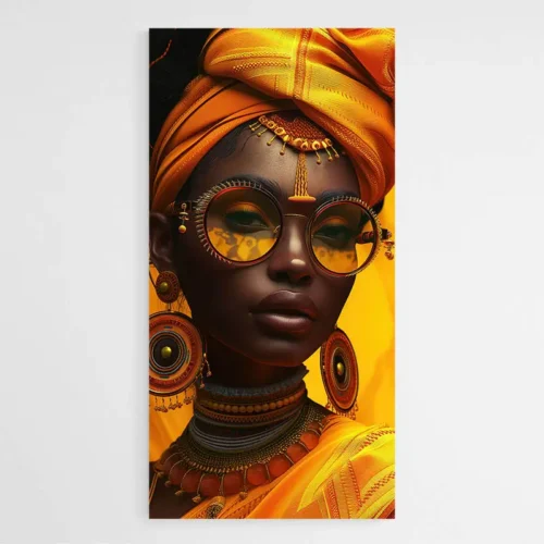 Tableau africaine jaune