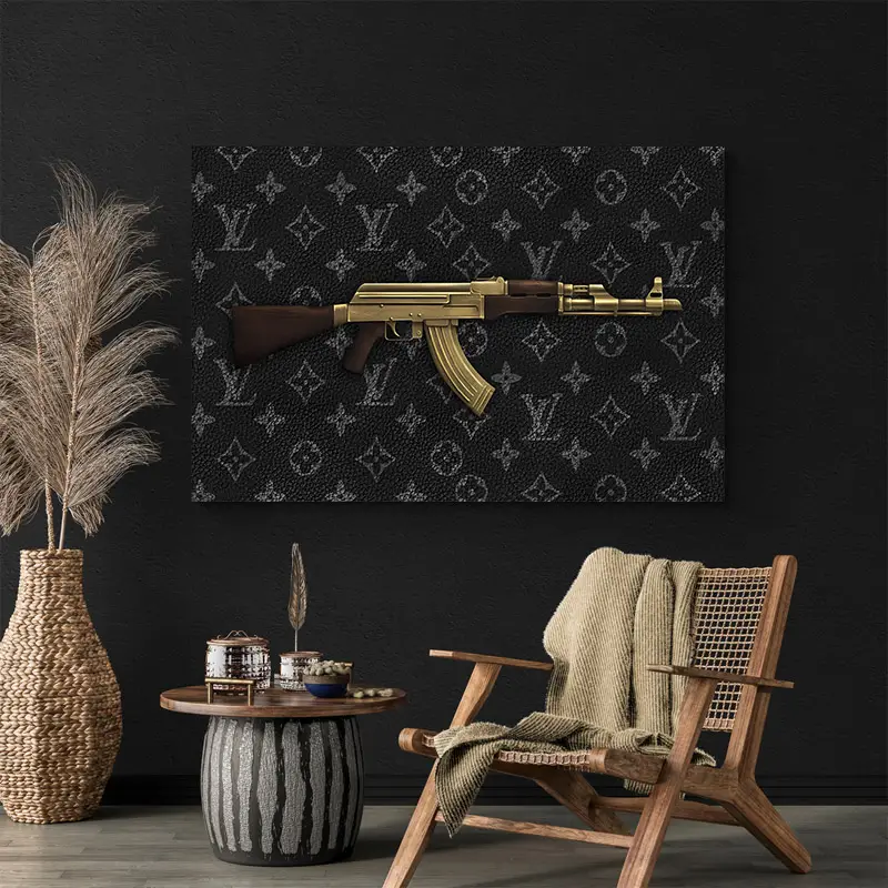 Tableau AK47 Louis Vuitton